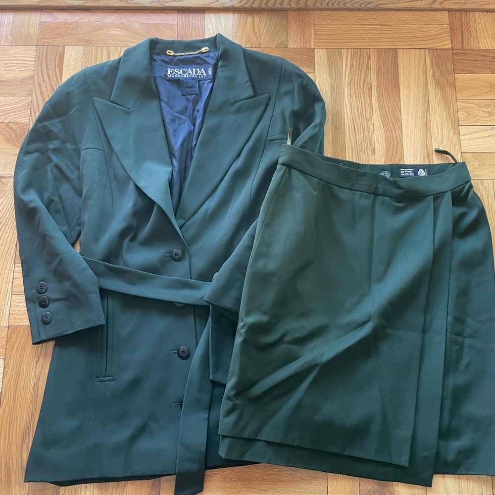 Vintage ESCADA Belted Suit and Skirt
